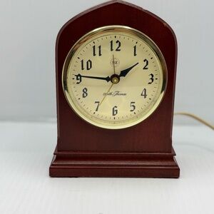 Antique Seth Thomas Desk Clock Plug In Cardinal Dial Model #6801